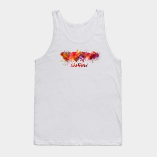 Sheffield skyline in watercolor Tank Top